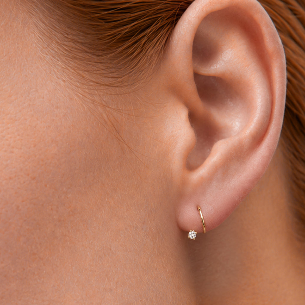 Gold-Plated 925 Silver Open Hoops