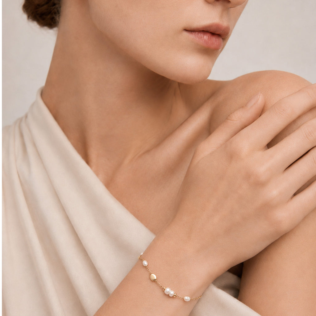 18K Gold-Plated Freshwater Pearl Bracelet