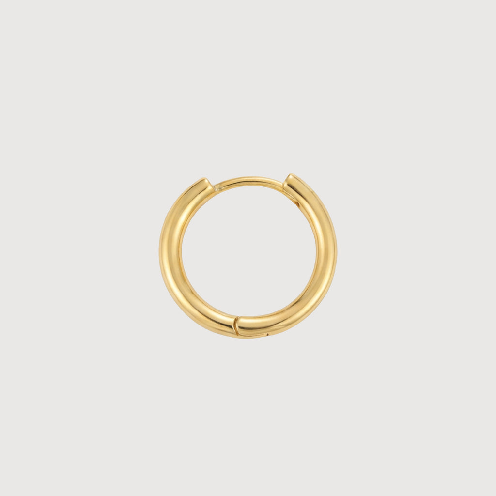 Red Heart Charm Hinged Hoop Earrings