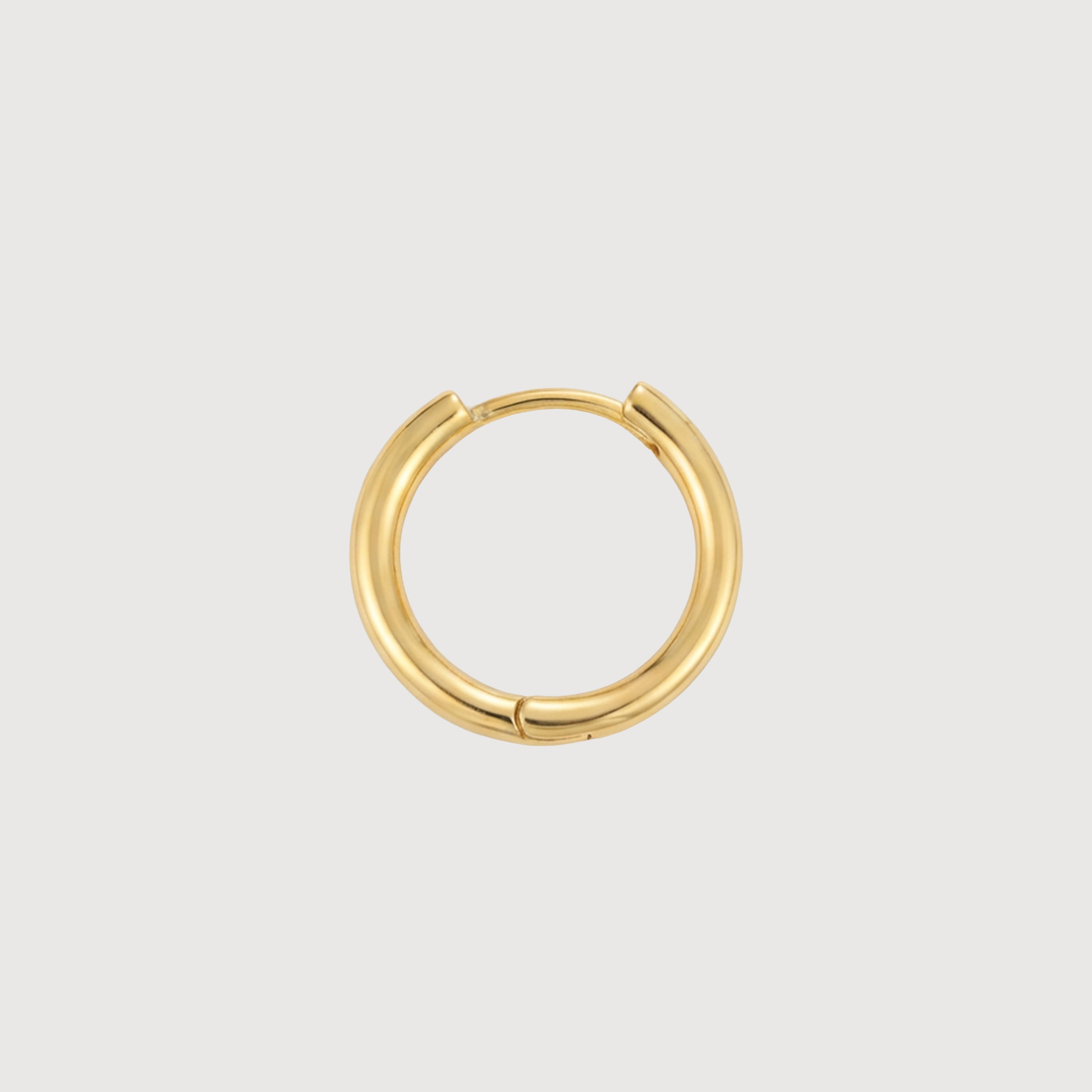 Red Heart Charm Hinged Hoop Earrings