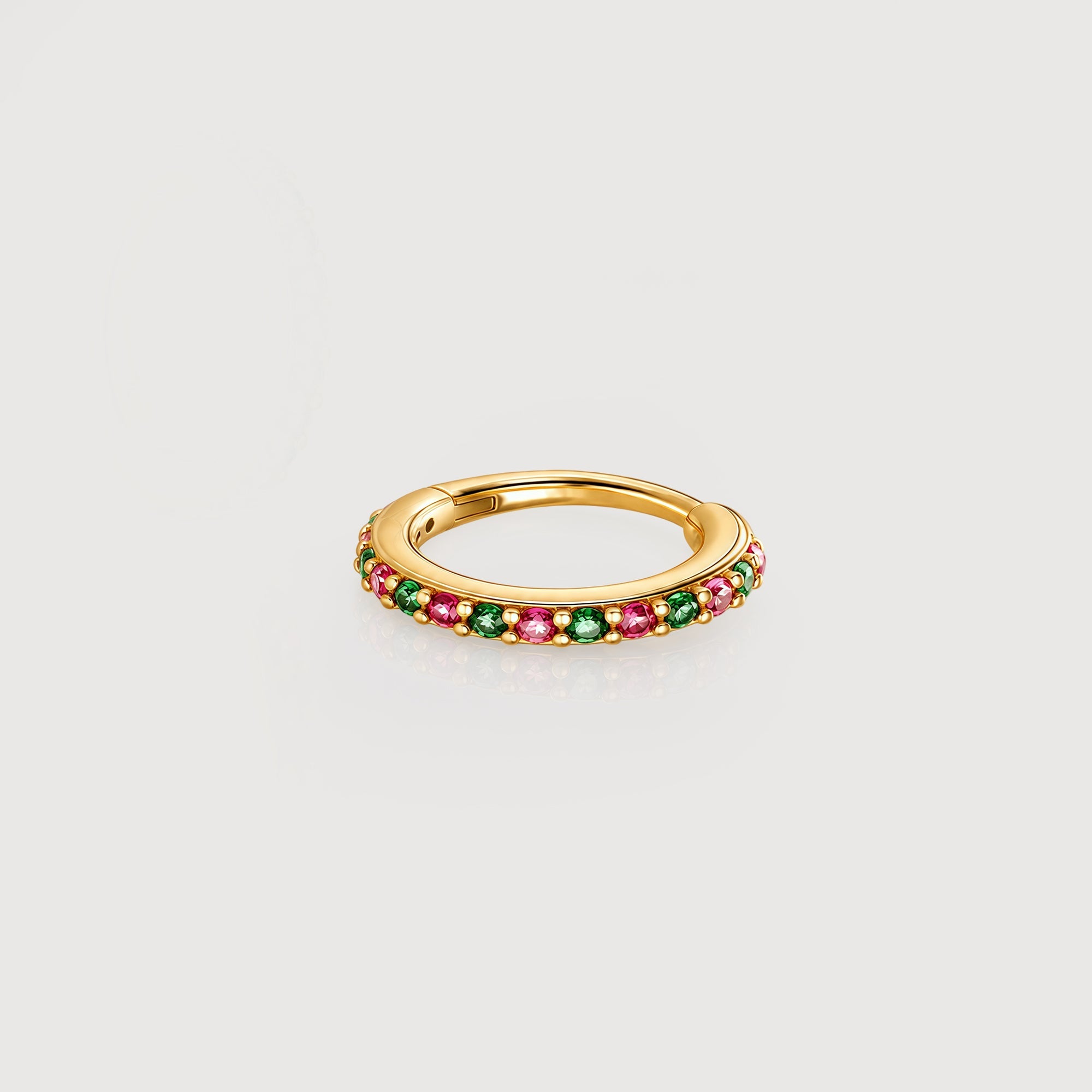 Multicolor Zircon Hoop Earrings