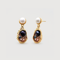 S925 Freshwater Pearl Teardrop Drop Earrings