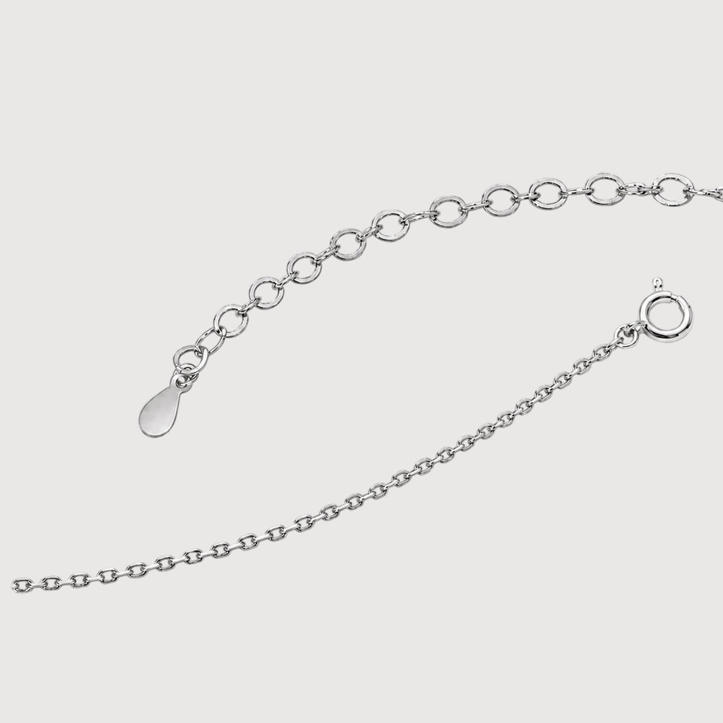 Sterling Silver Linear Stone Bar Necklace