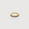 Multicolor Zircon Hoop Earrings