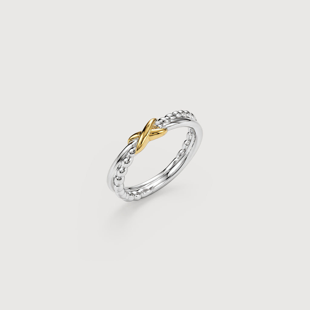 18K Gold-Plated S925 Twisted Knot Ring