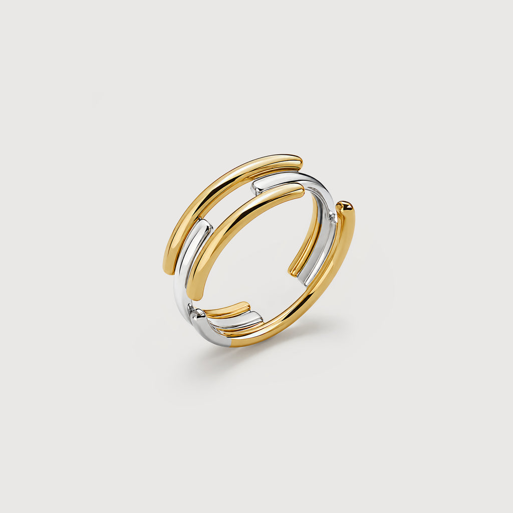 S925 CZ Multi-Band Adjustable Ring