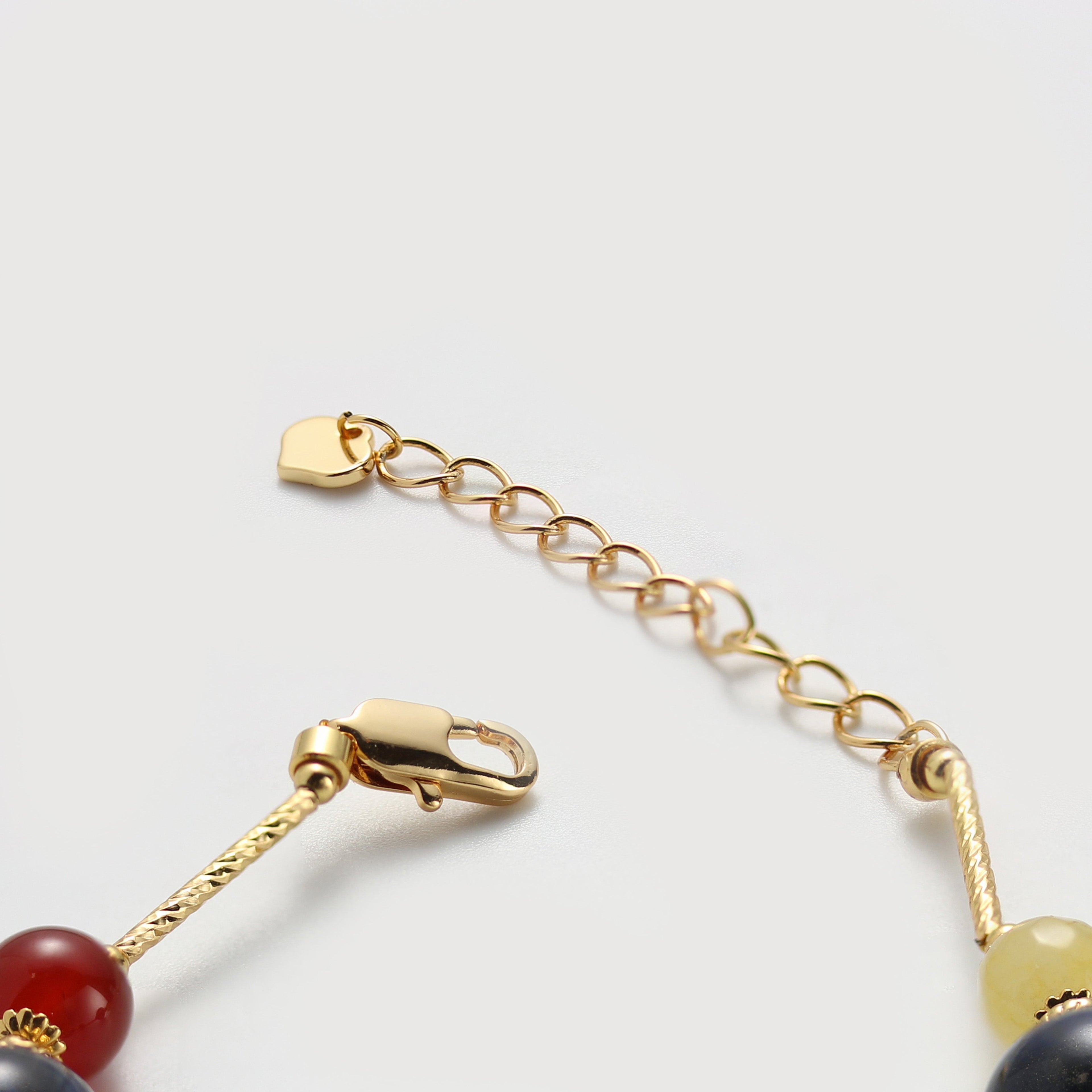Gold-Plated Multicolor Ceramic Bead Bracelet