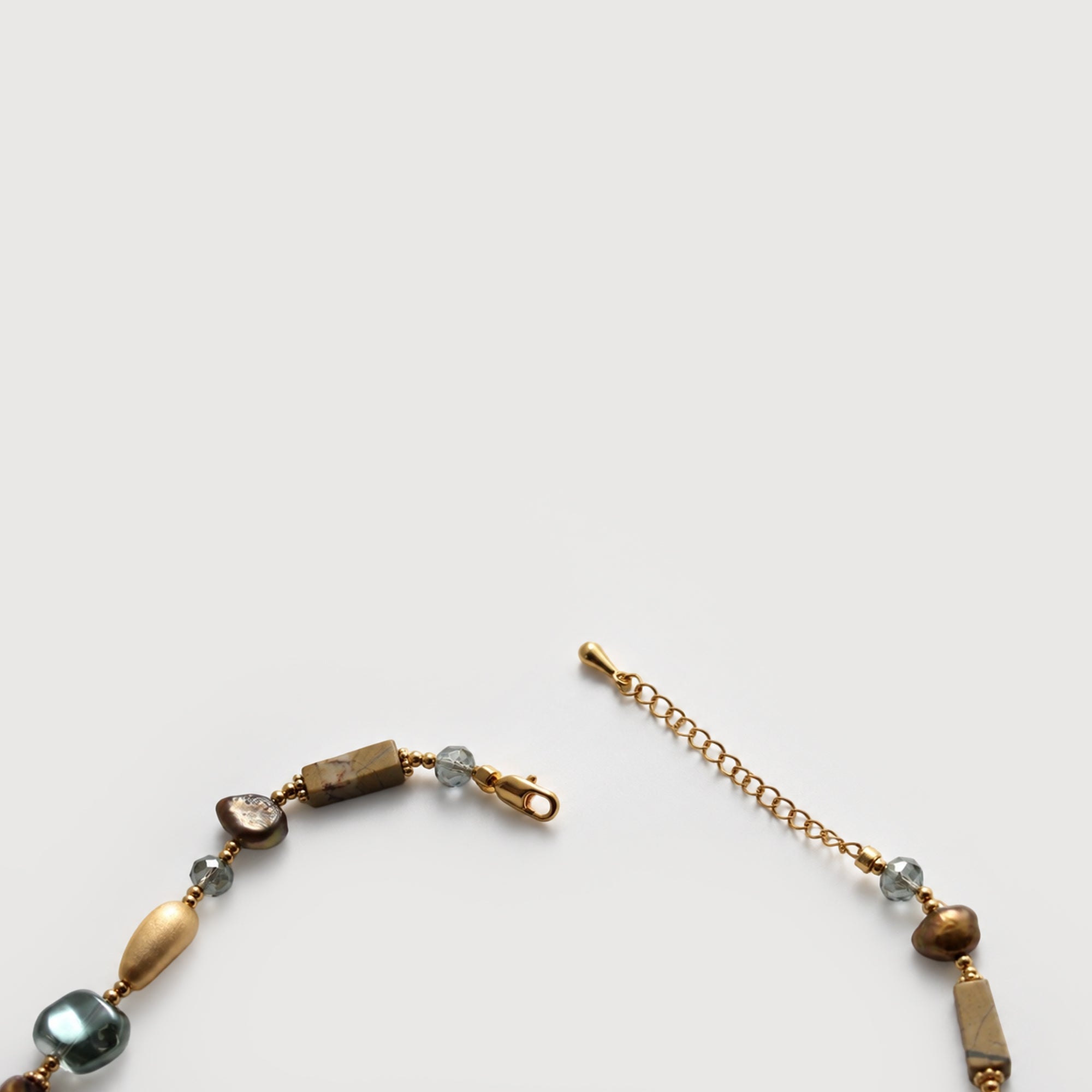 Freshwater Pearl Natural Stone Beaded Necklace