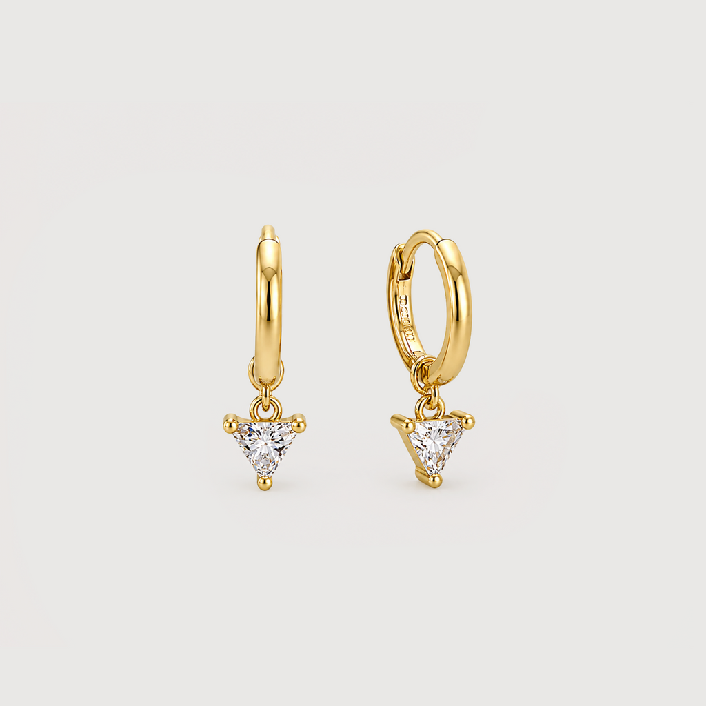 White and Black Zircon S925 Silver Earrings