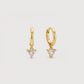 White and Black Zircon S925 Silver Earrings