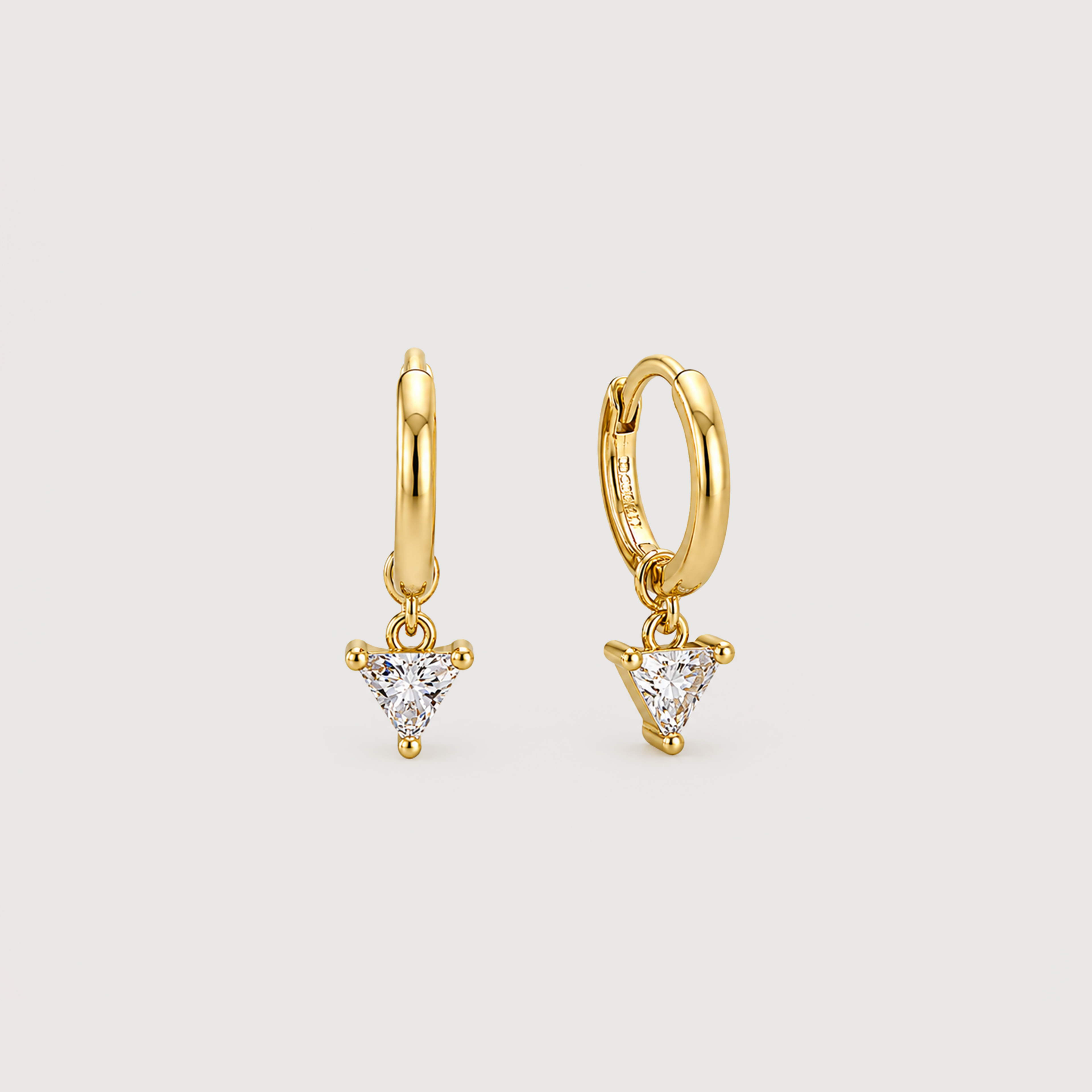 White and Black Zircon S925 Silver Earrings