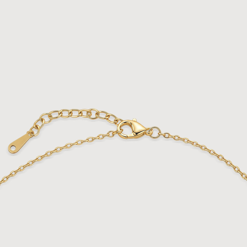 Pearl Floral Gold-Plated Brass Pendant Necklace