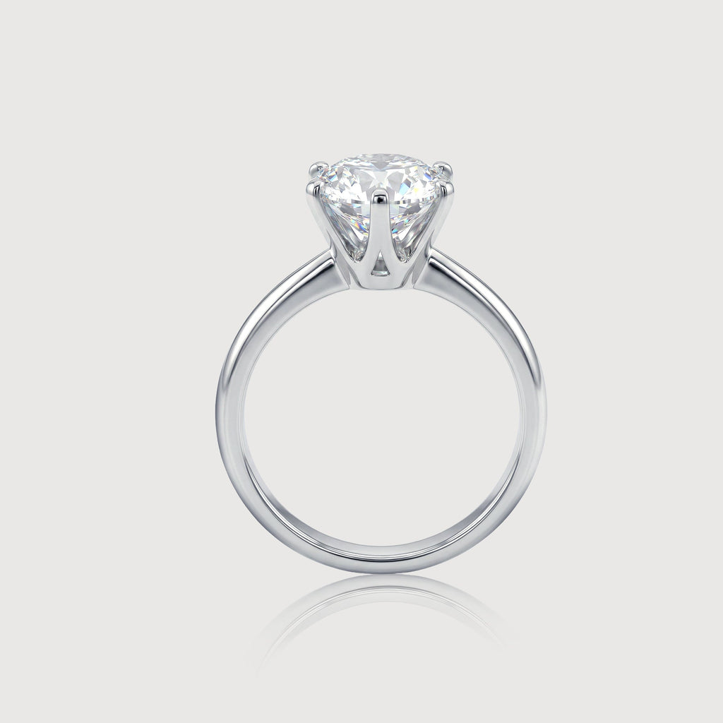2 ct Round Moissanite S925 Solitaire Ring