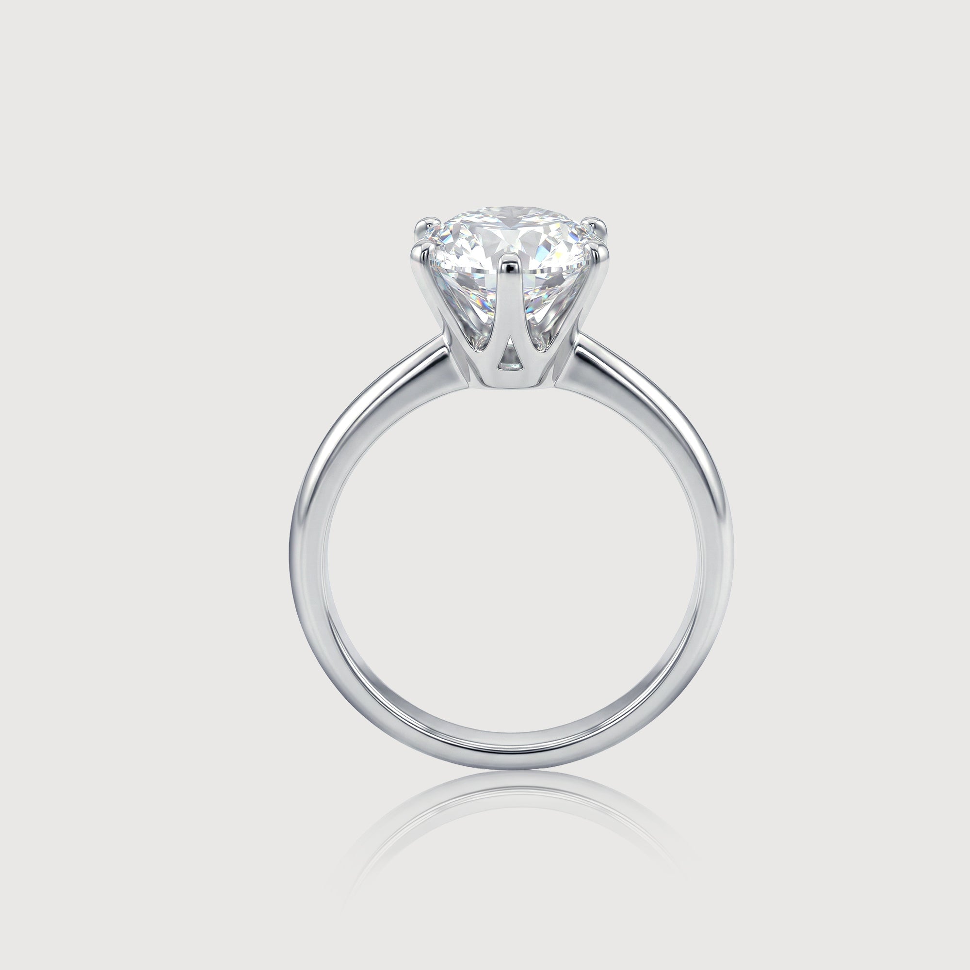 2 ct Round Moissanite S925 Solitaire Ring