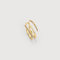 18K Gold-Plated S925 Spiral CZ Wrap Ring
