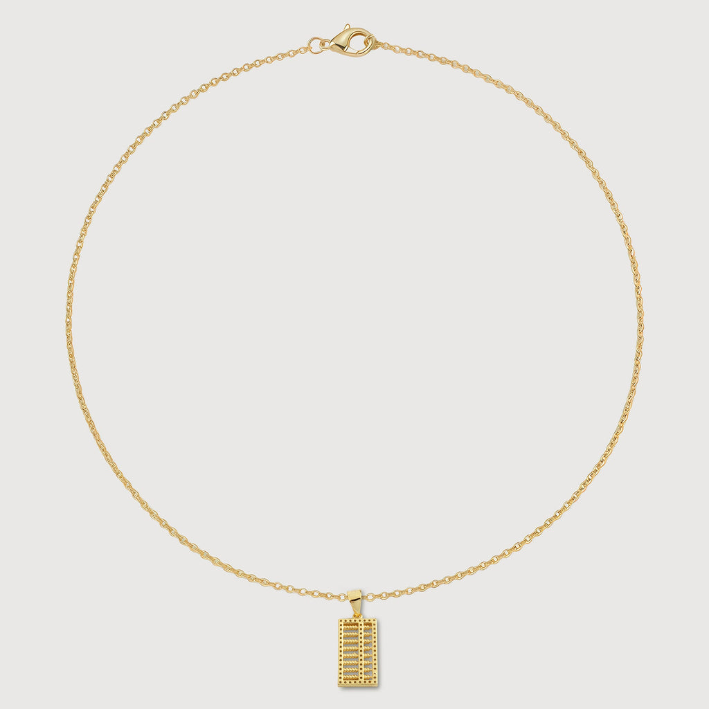 18K Gold-Plated Sterling Silver Abacus Necklace