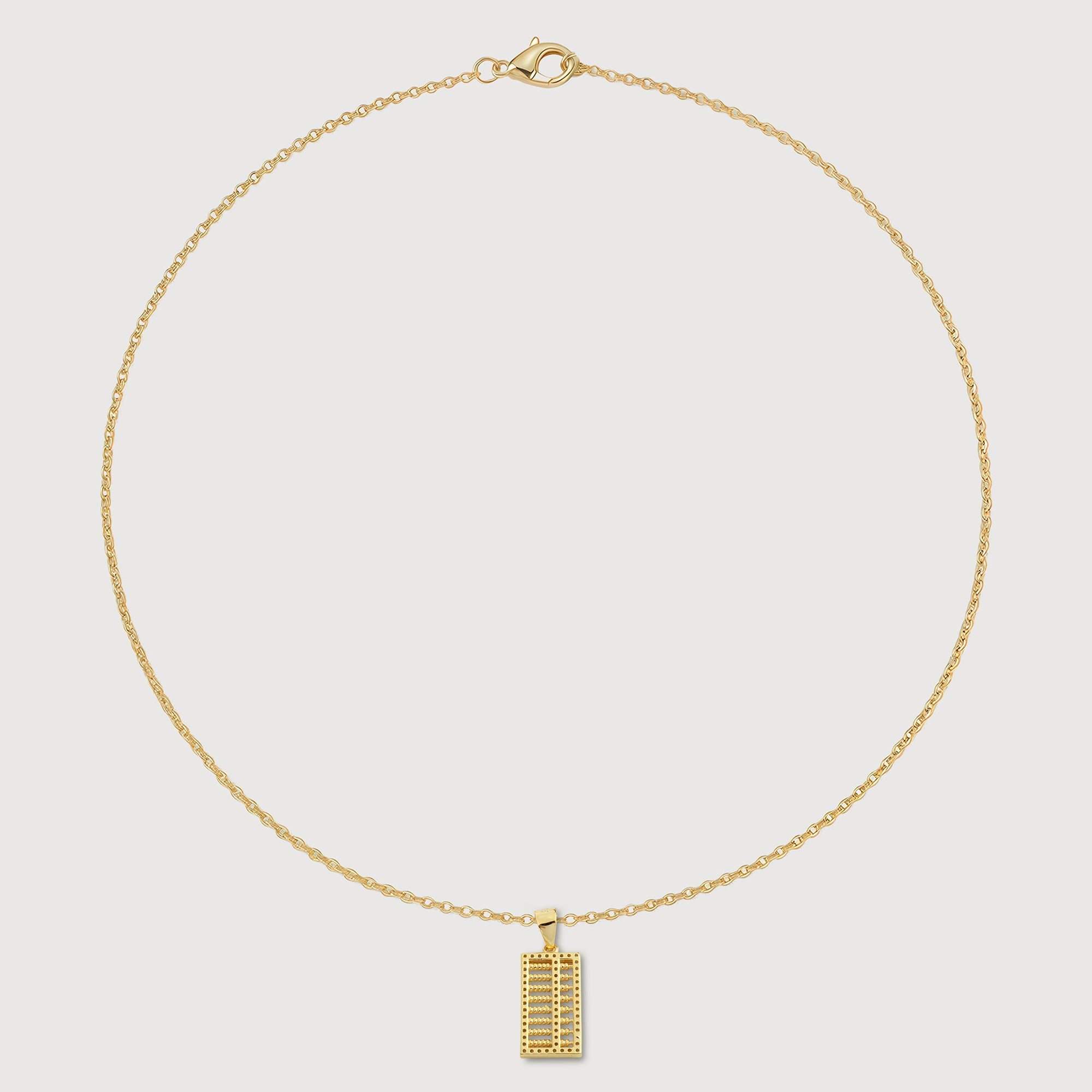 18K Gold-Plated Sterling Silver Abacus Necklace