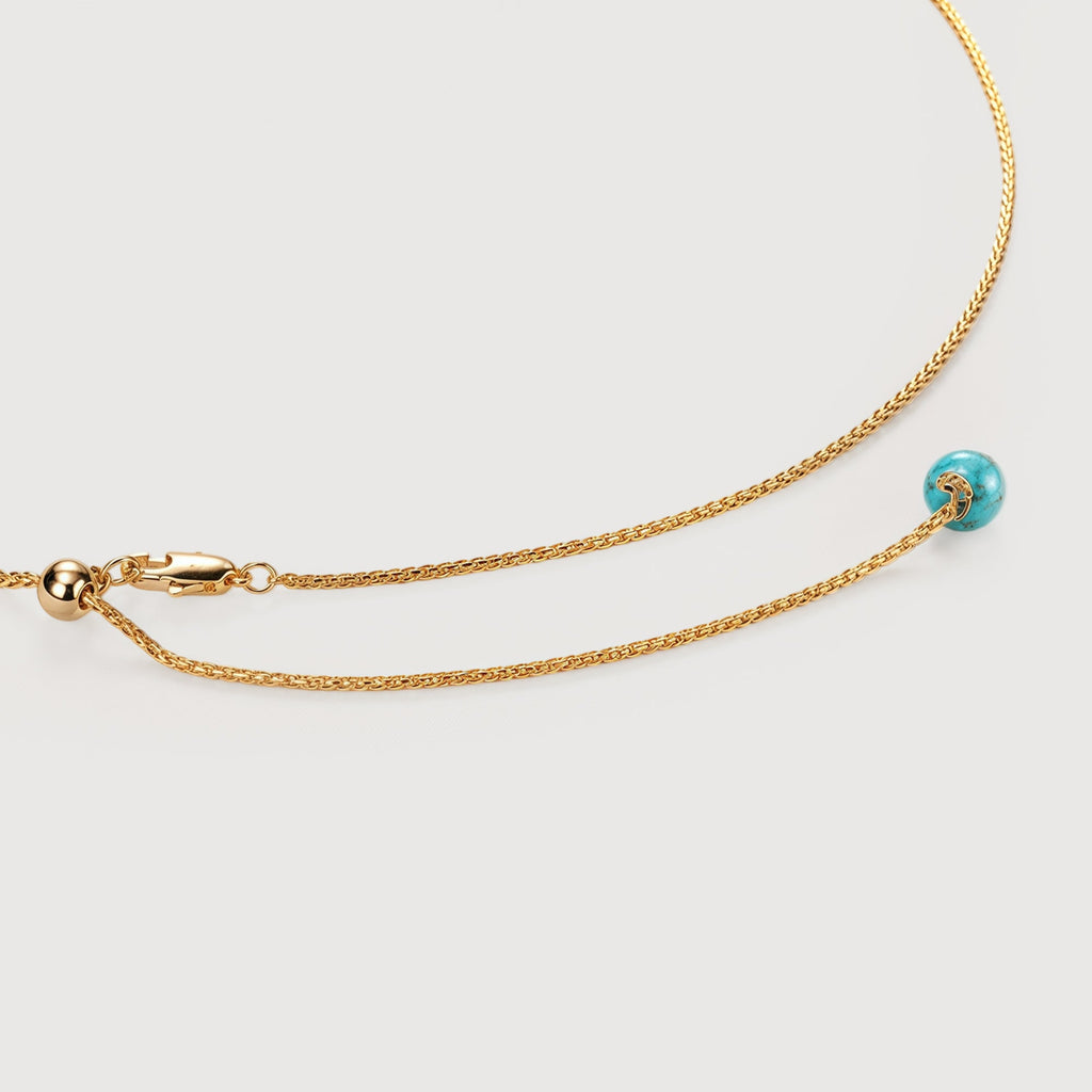 Gold-Plated Multicolor Beaded Pendant Necklace