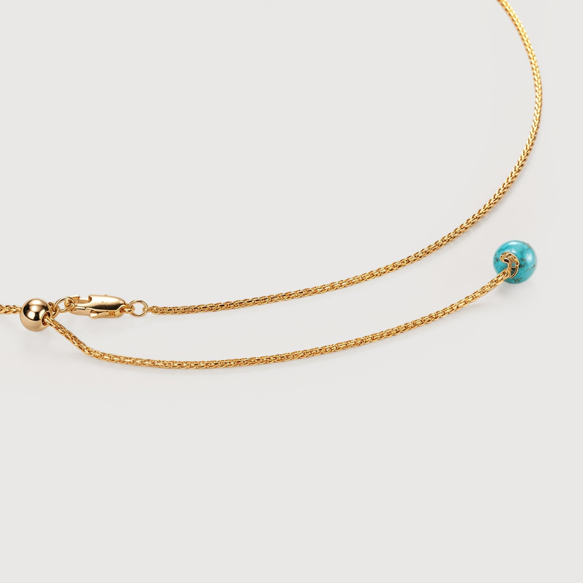 Gold-Plated Multicolor Beaded Pendant Necklace