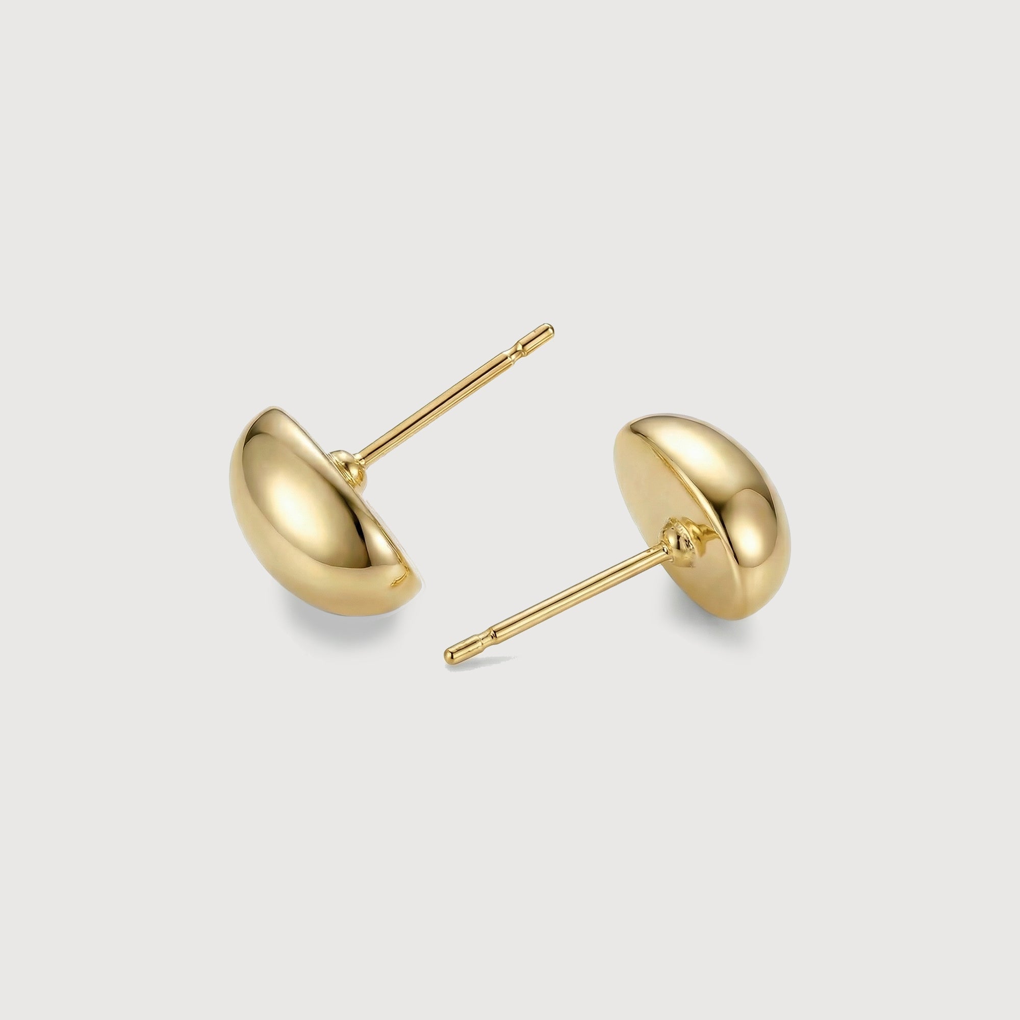 Red Enamel Pebble Drop Stud Earrings