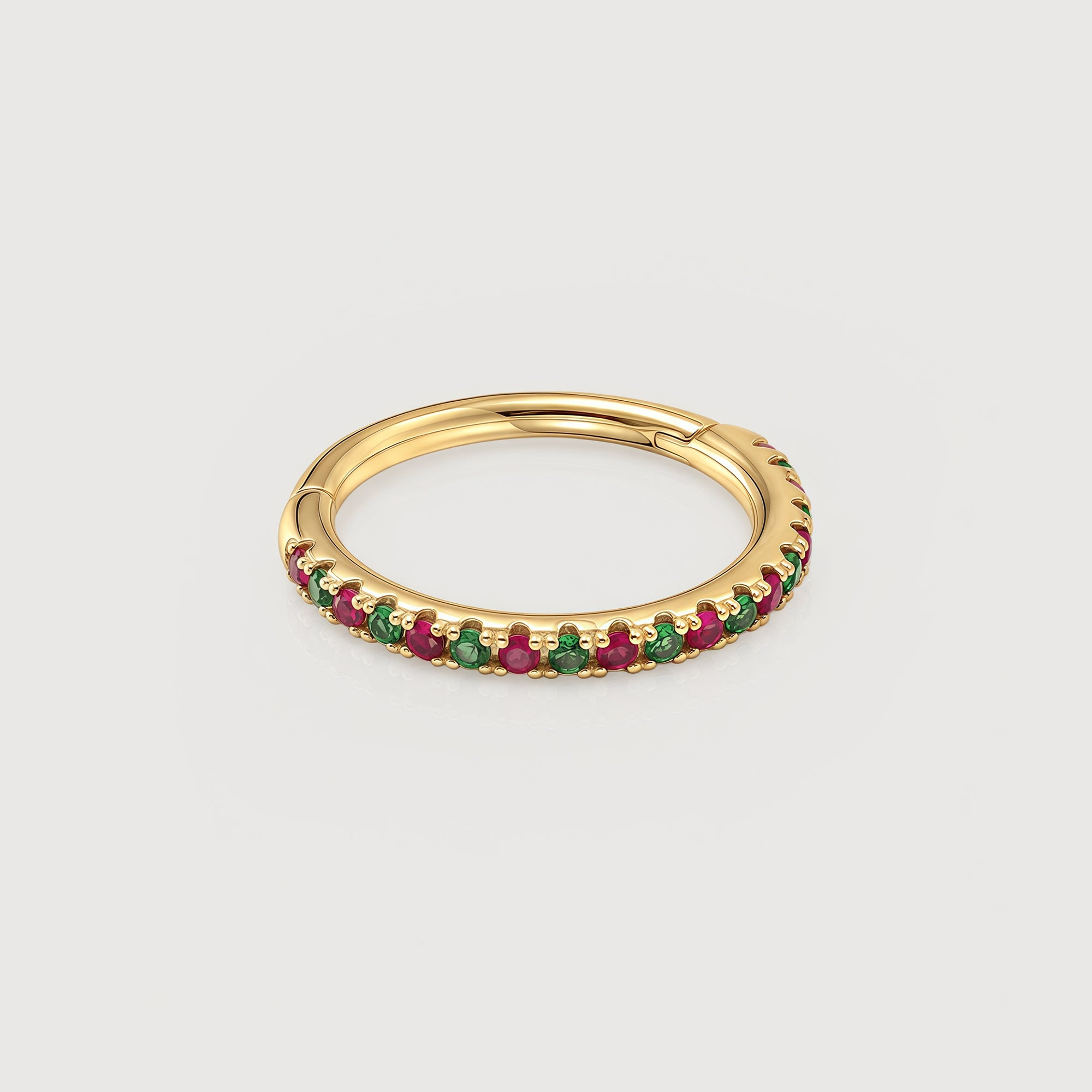 Multicolor Zircon Hoop Earrings