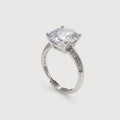 Silver-Tone Round Zircon Pavé Ring