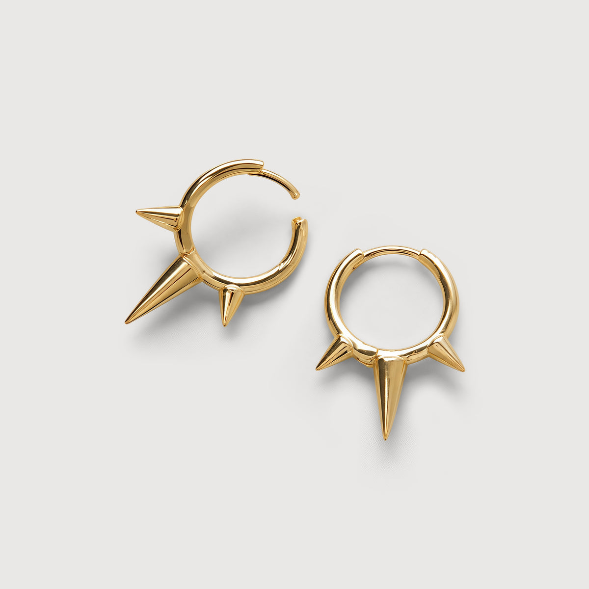 Spike Detail Huggie Hoop Earrings