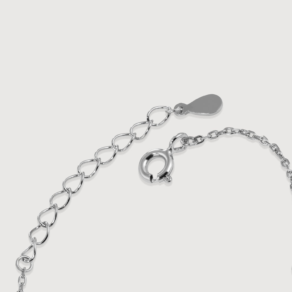 Heart S999 Silver Chain Bracelet with Color Variants