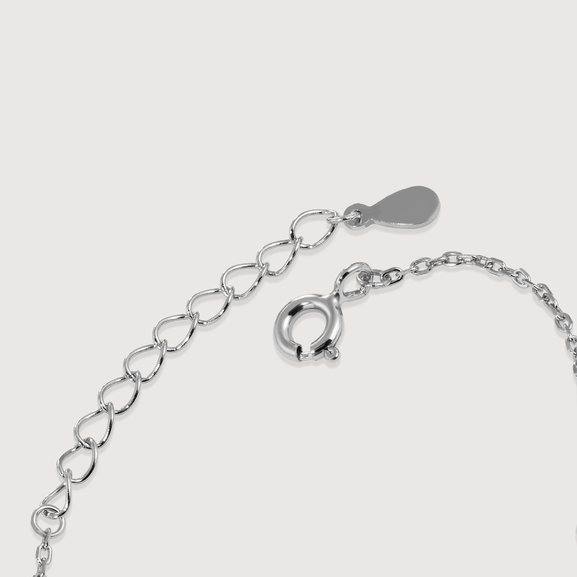 Heart S999 Silver Chain Bracelet with Color Variants