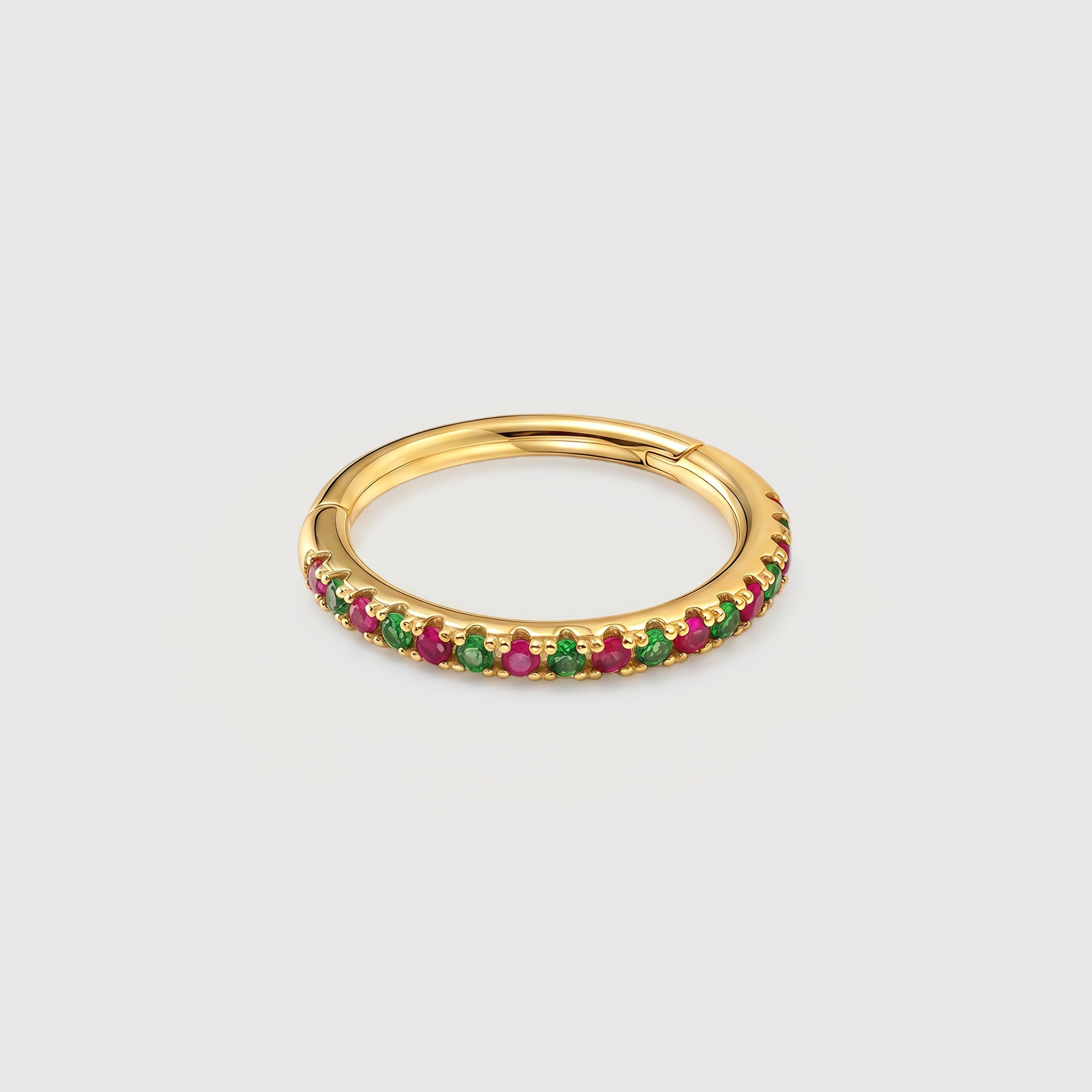 Multicolor Zircon Hoop Earrings