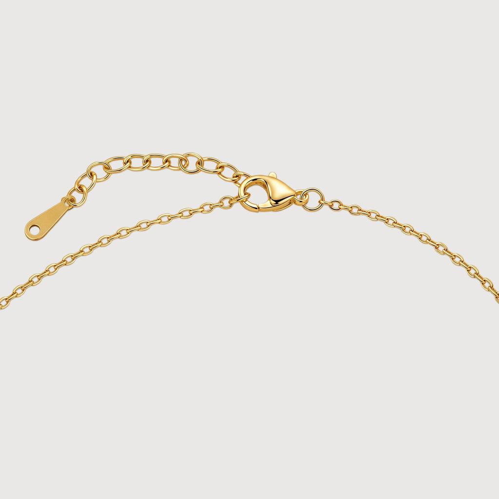 Pearl Zircon Gold-Plated Sterling Silver Necklace