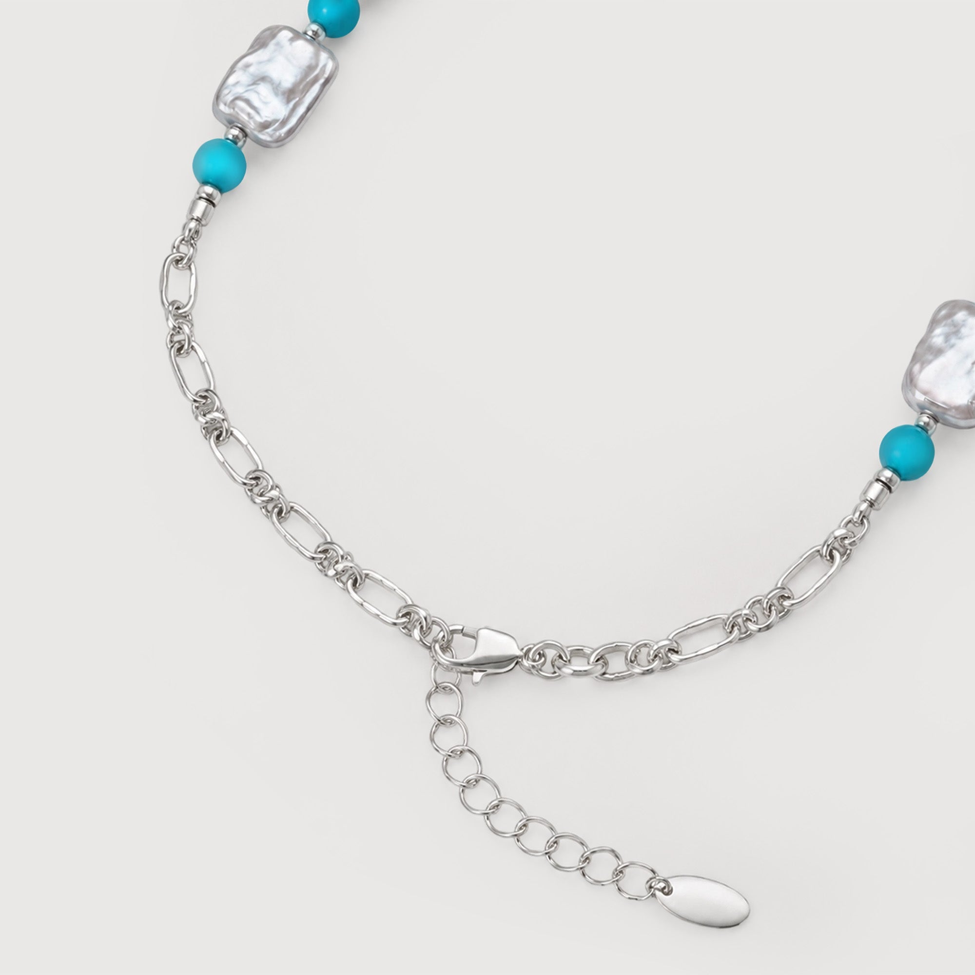 Tiger's Eye White Shell Bead Necklace