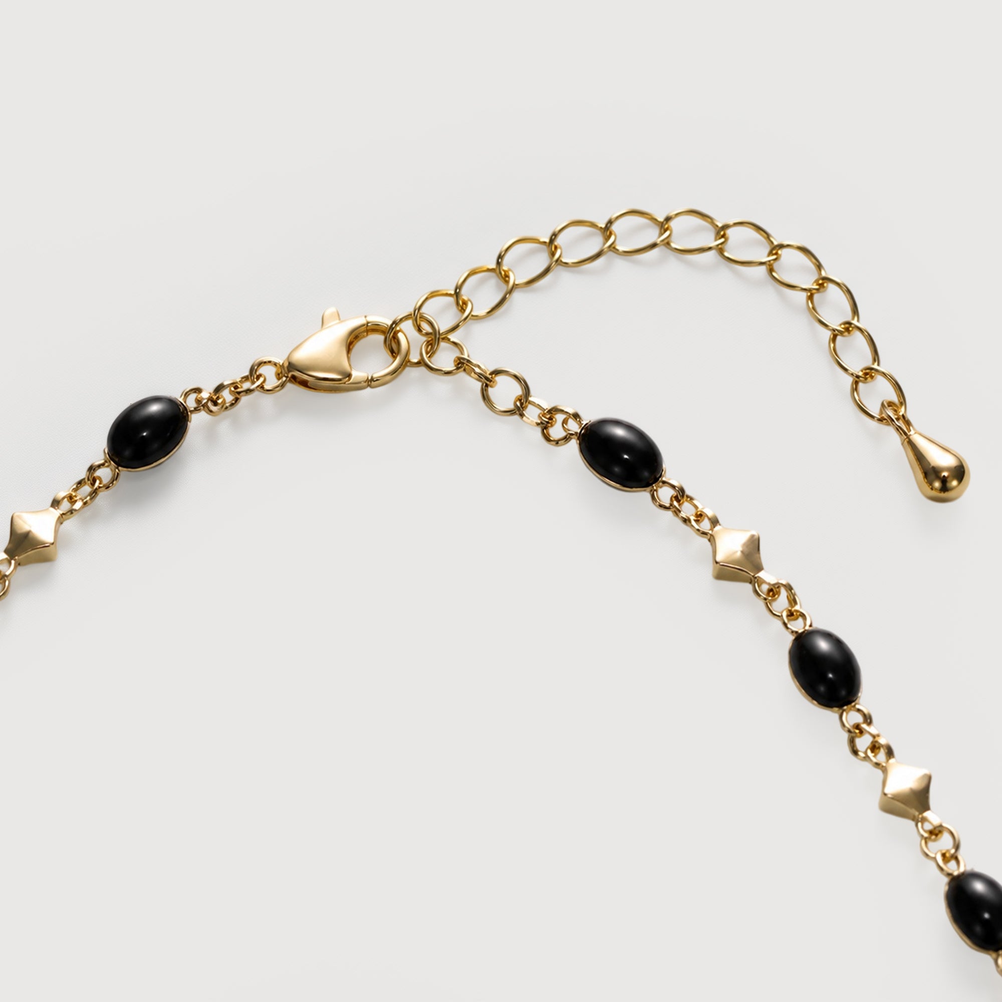 Black Spinel Gold-Plated Sterling Silver Necklace