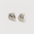 Shell Mosaic Fan Stud Earrings