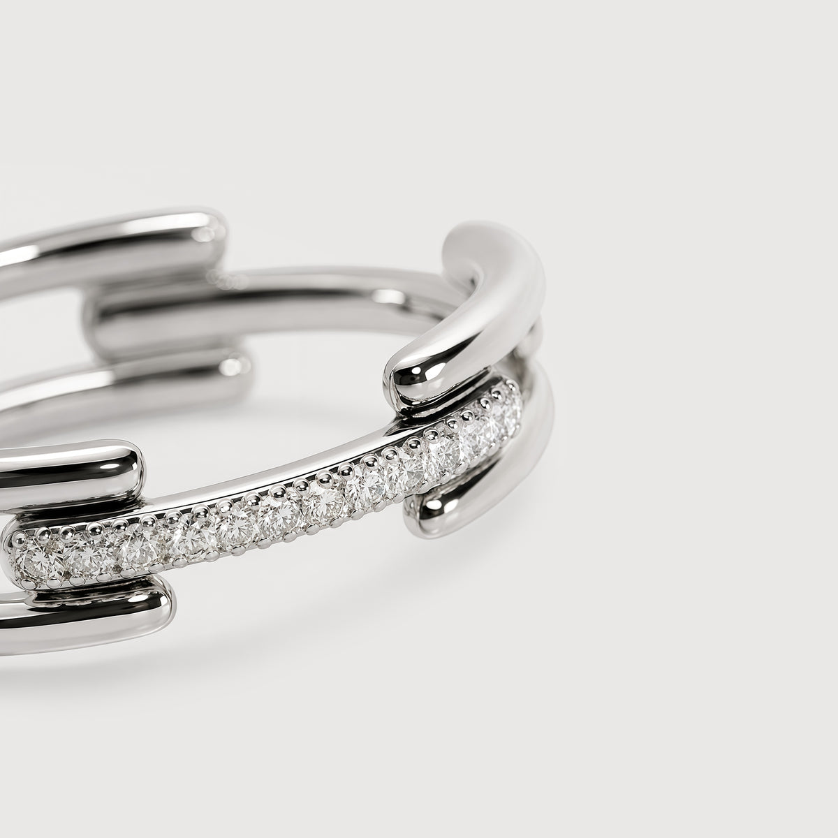 S925 CZ Multi-Band Adjustable Ring
