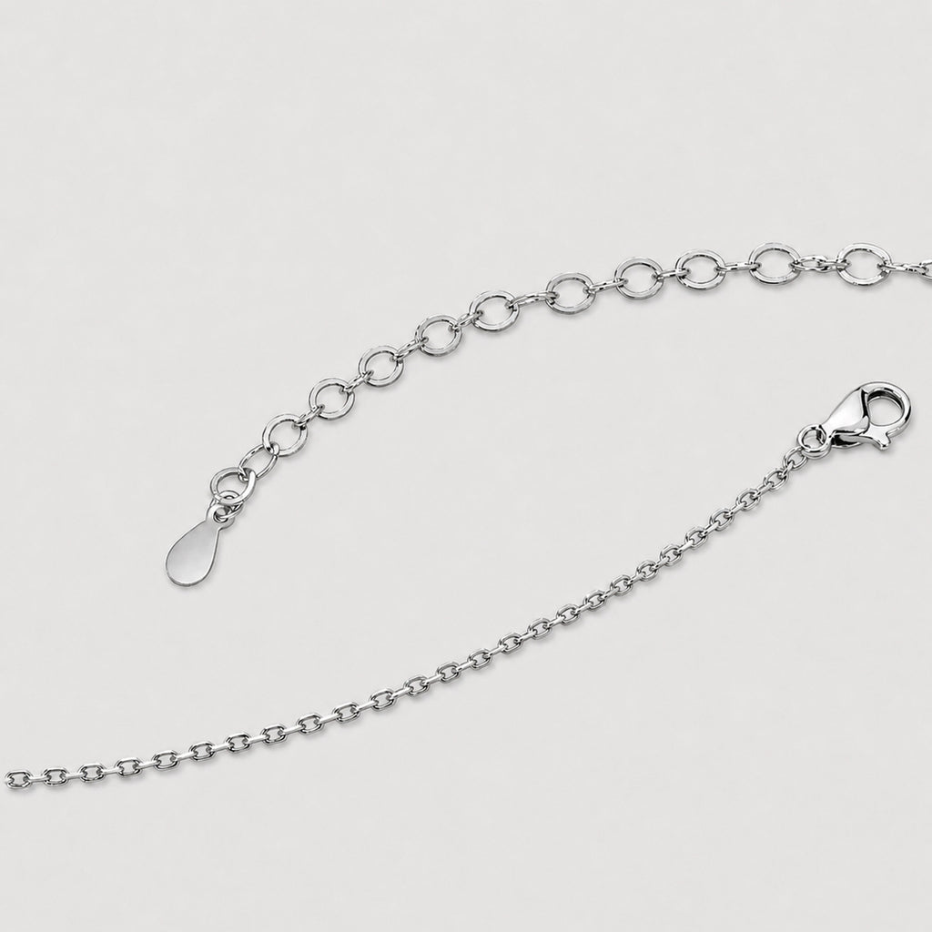 Blue Cubic Zirconia Sunburst Pendant Necklace
