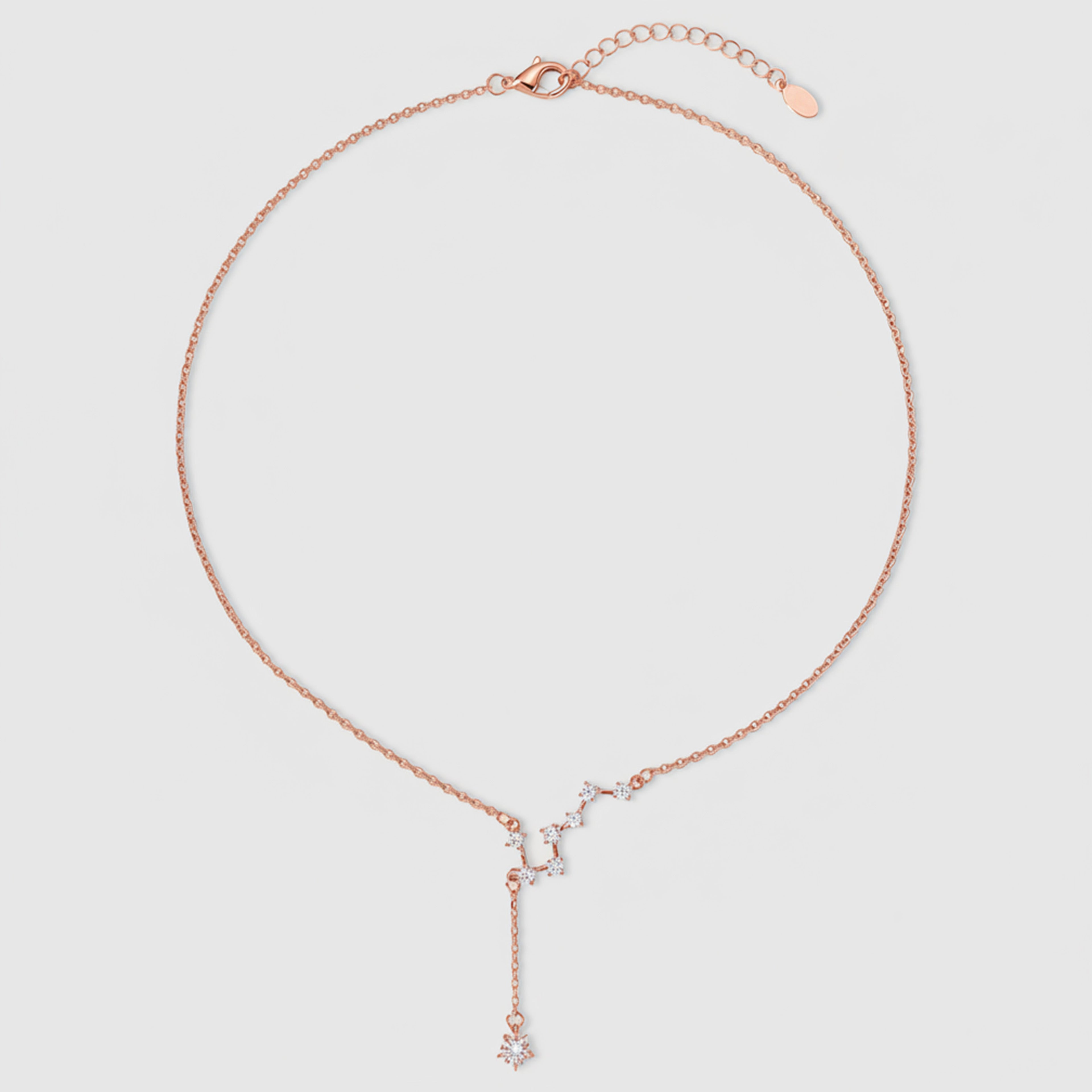 Constellation Drop Star Fine Silver Necklace