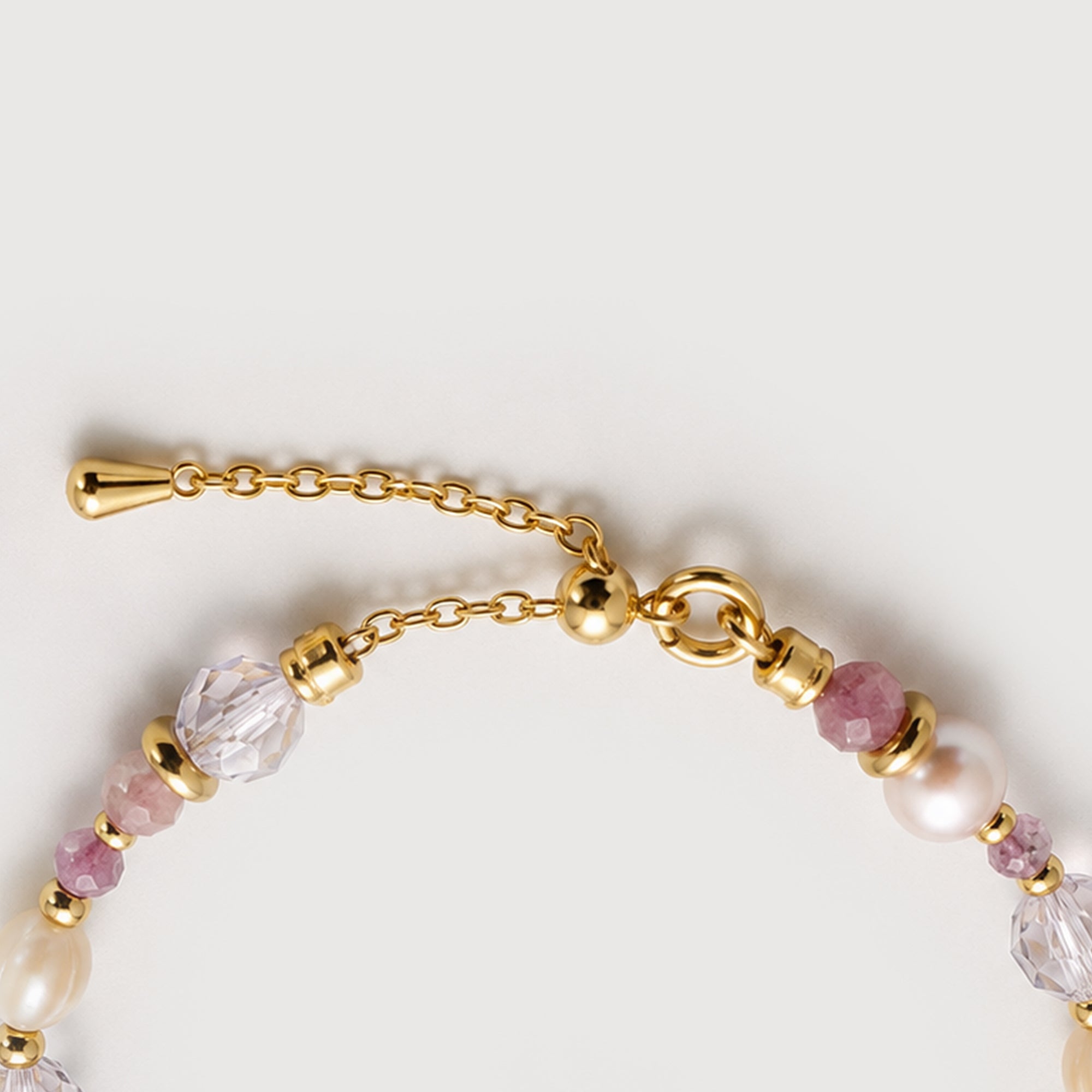 Gold-Plated Freshwater Pearl Crystal Bracelet