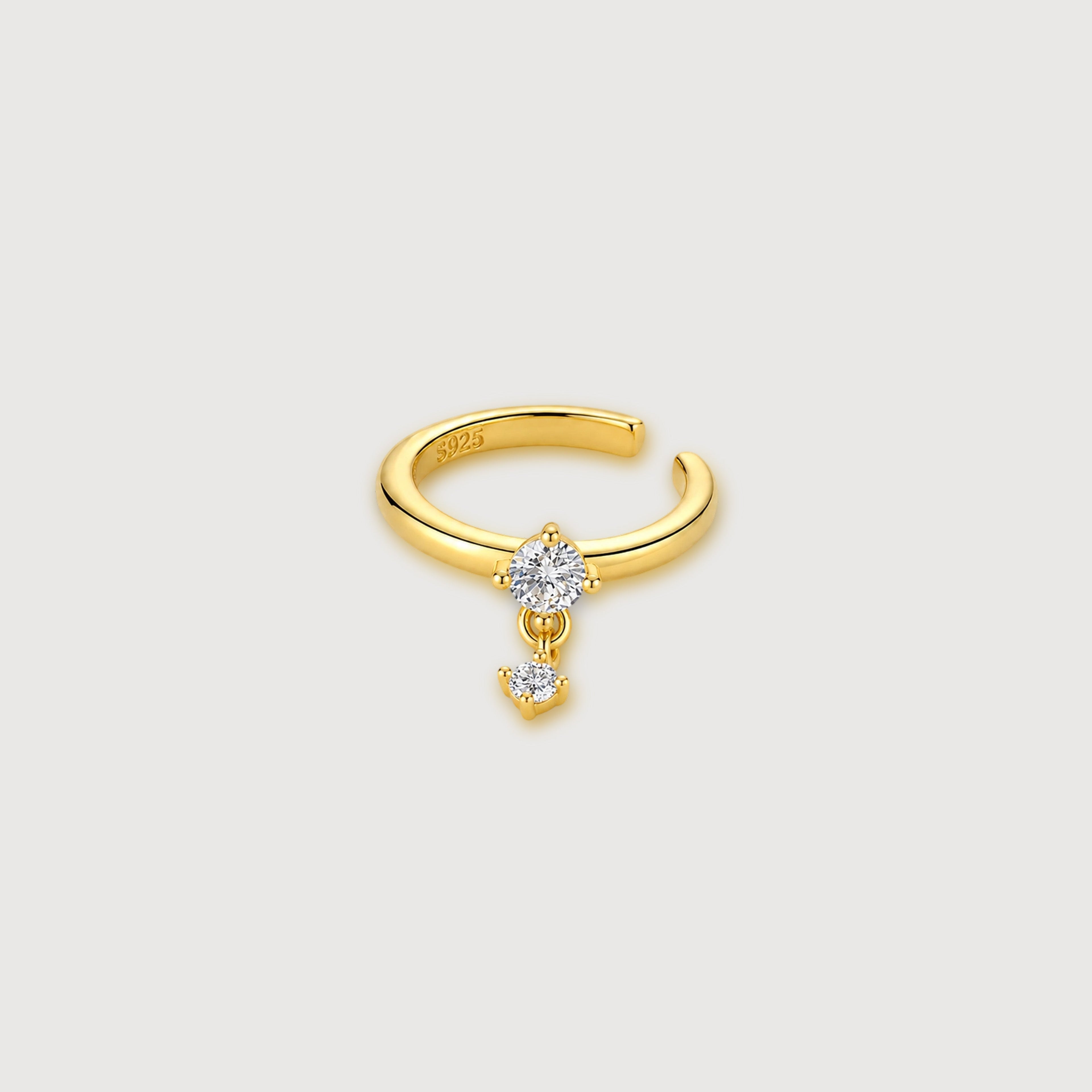 Zircon Dangle Open-Ended Ear Cuff