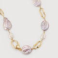 Pink Baroque Pearl Link Necklace