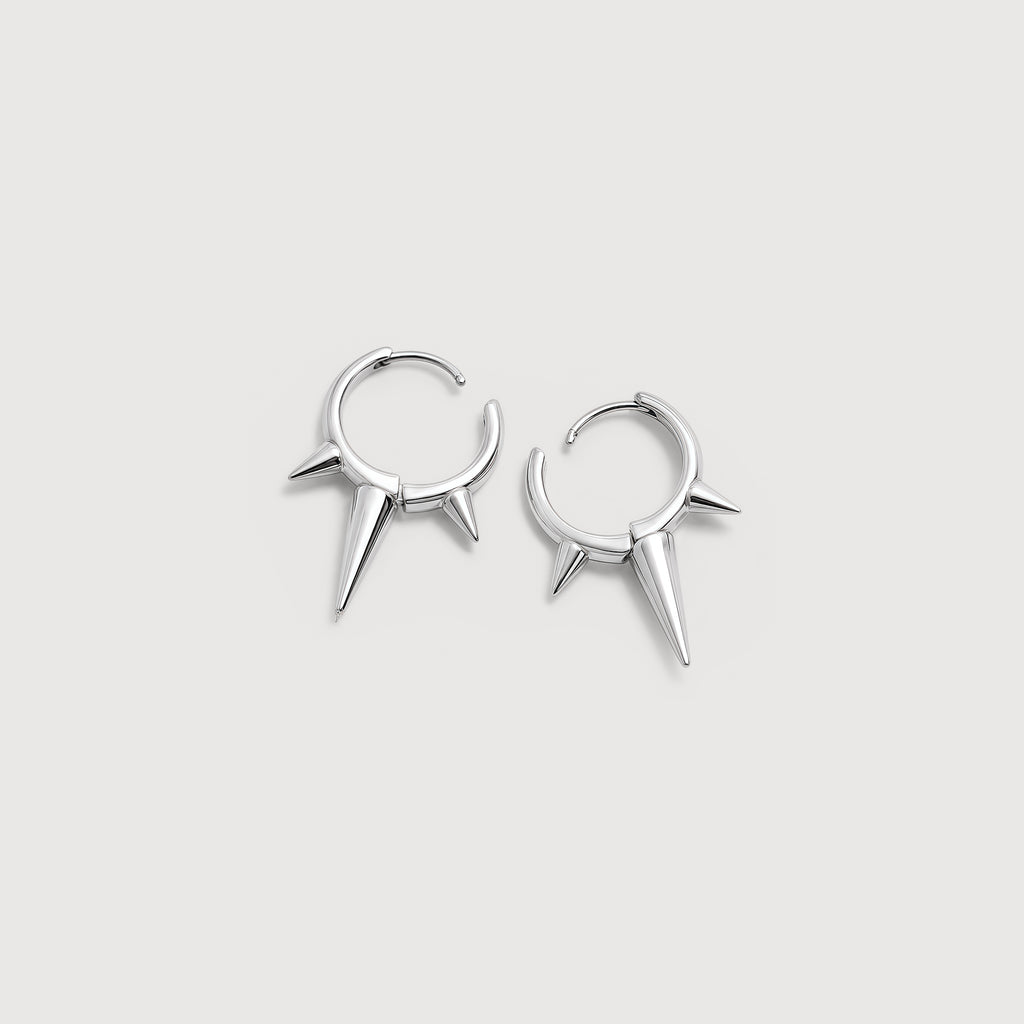Spike Detail Huggie Hoop Earrings