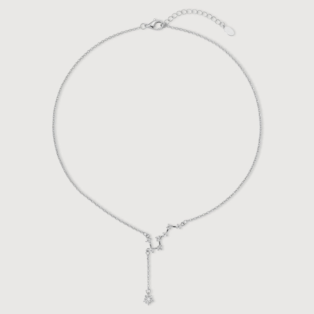 Constellation Drop Star Fine Silver Necklace