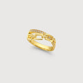 18K Gold-Plated S925 Rope Knot Ring