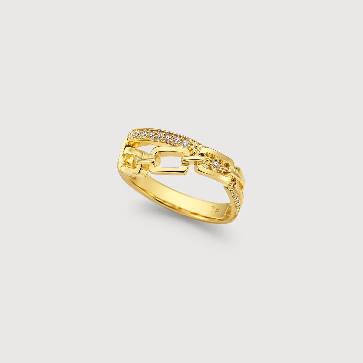 18K Gold-Plated S925 Rope Knot Ring