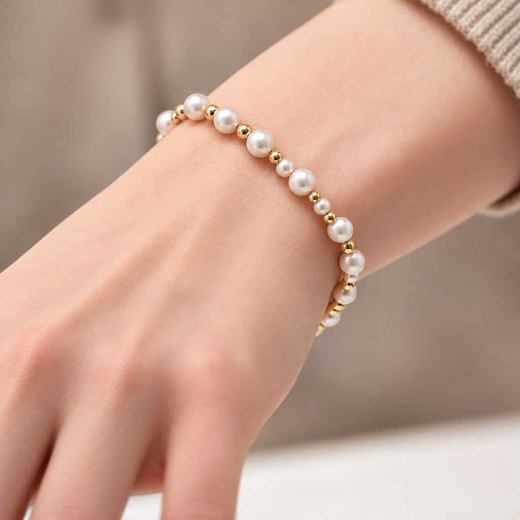 18K Gold-Plated Freshwater Pearl Bracelet