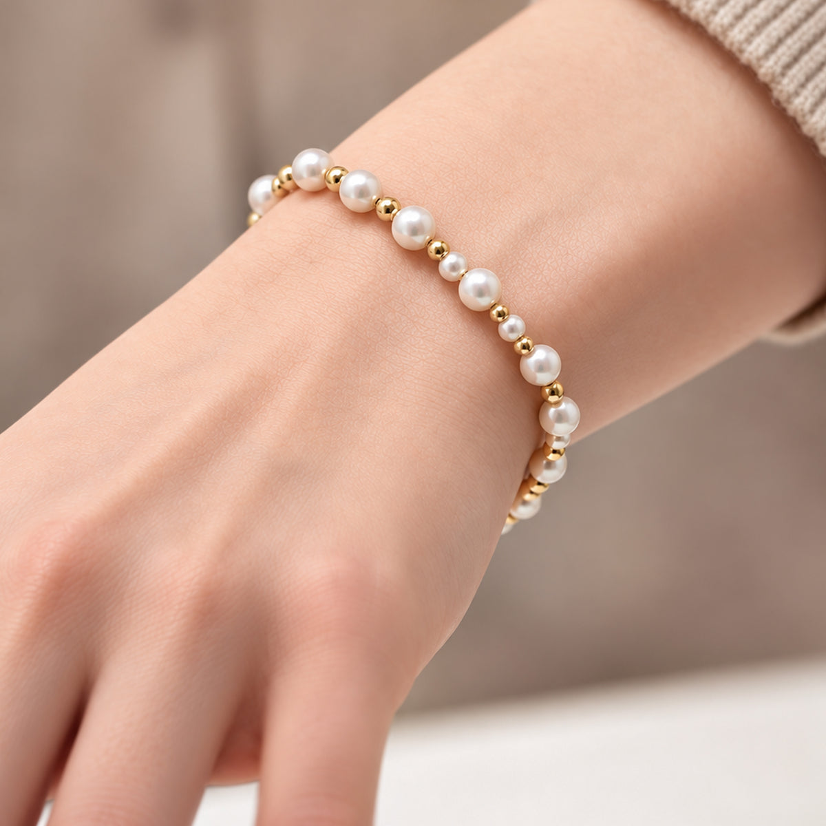 18K Gold-Plated Freshwater Pearl Bracelet