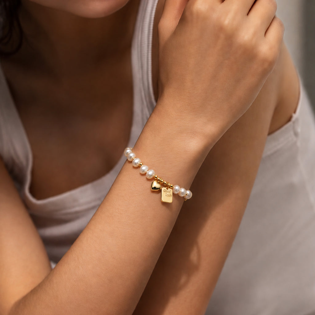 18K Gold-Plated Freshwater Pearl Bracelet