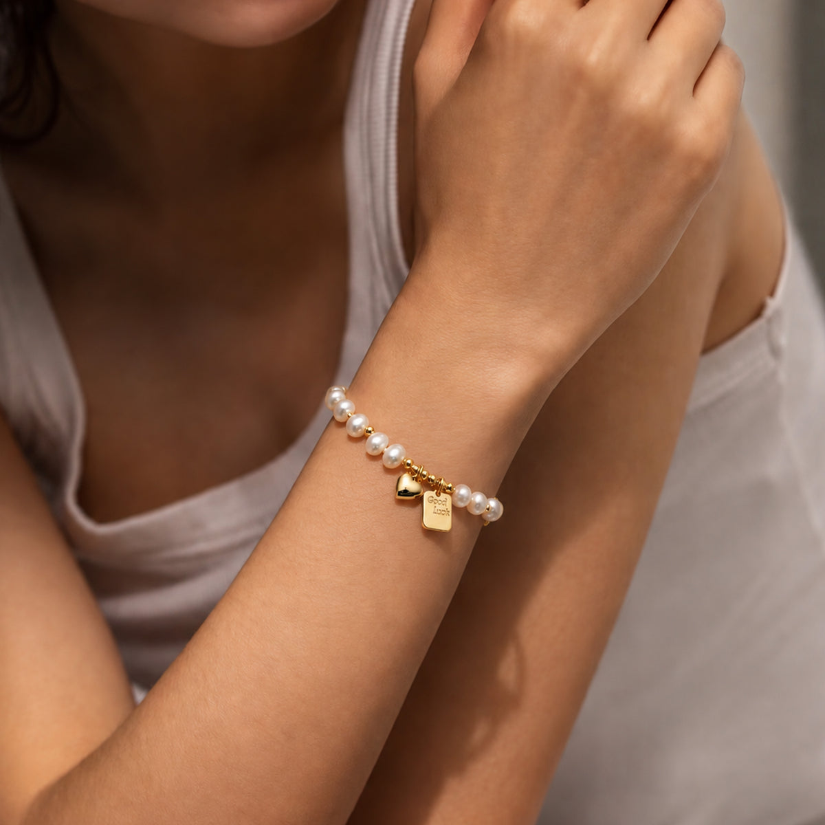18K Gold-Plated Freshwater Pearl Bracelet