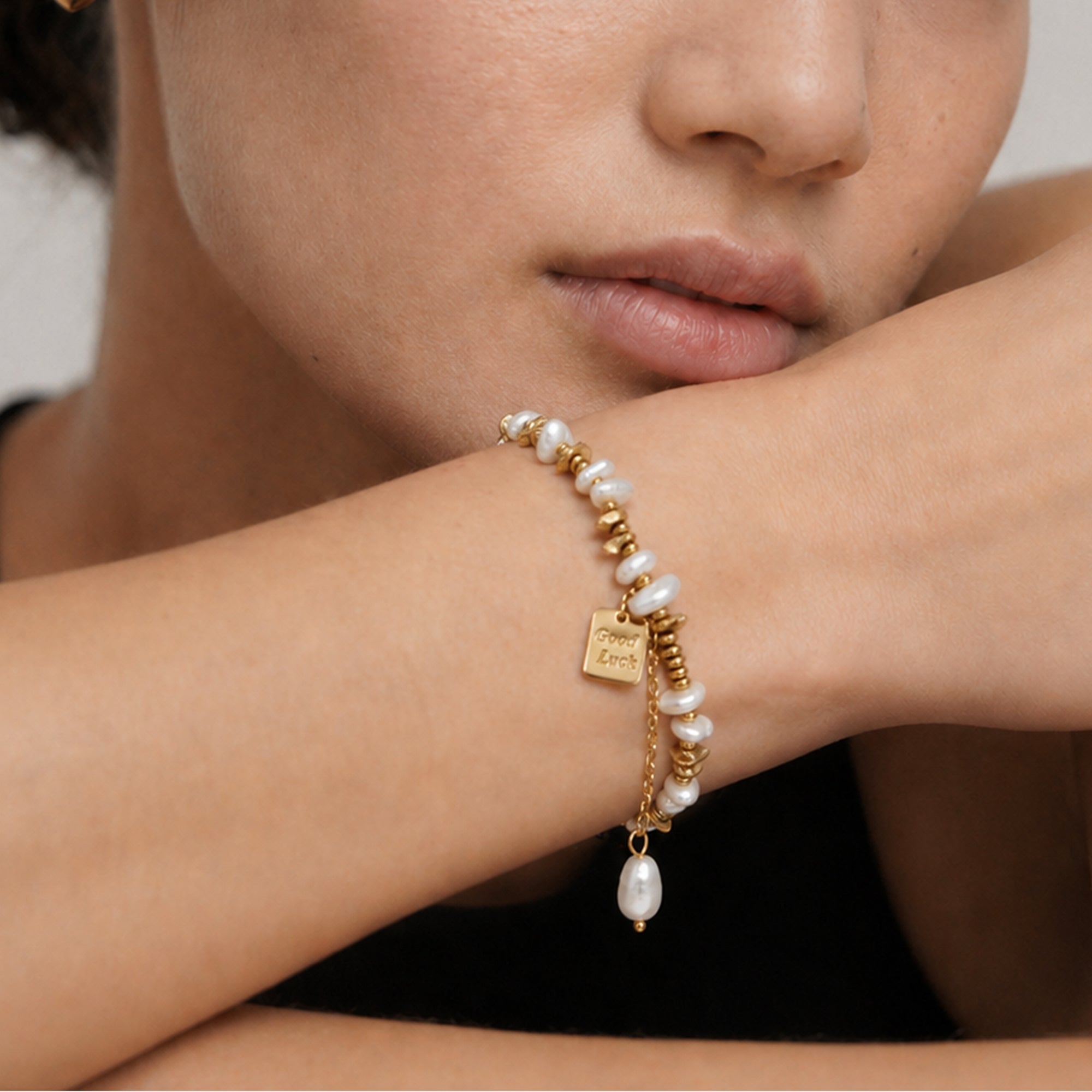 18K Gold-Plated Baroque Pearl Bracelet