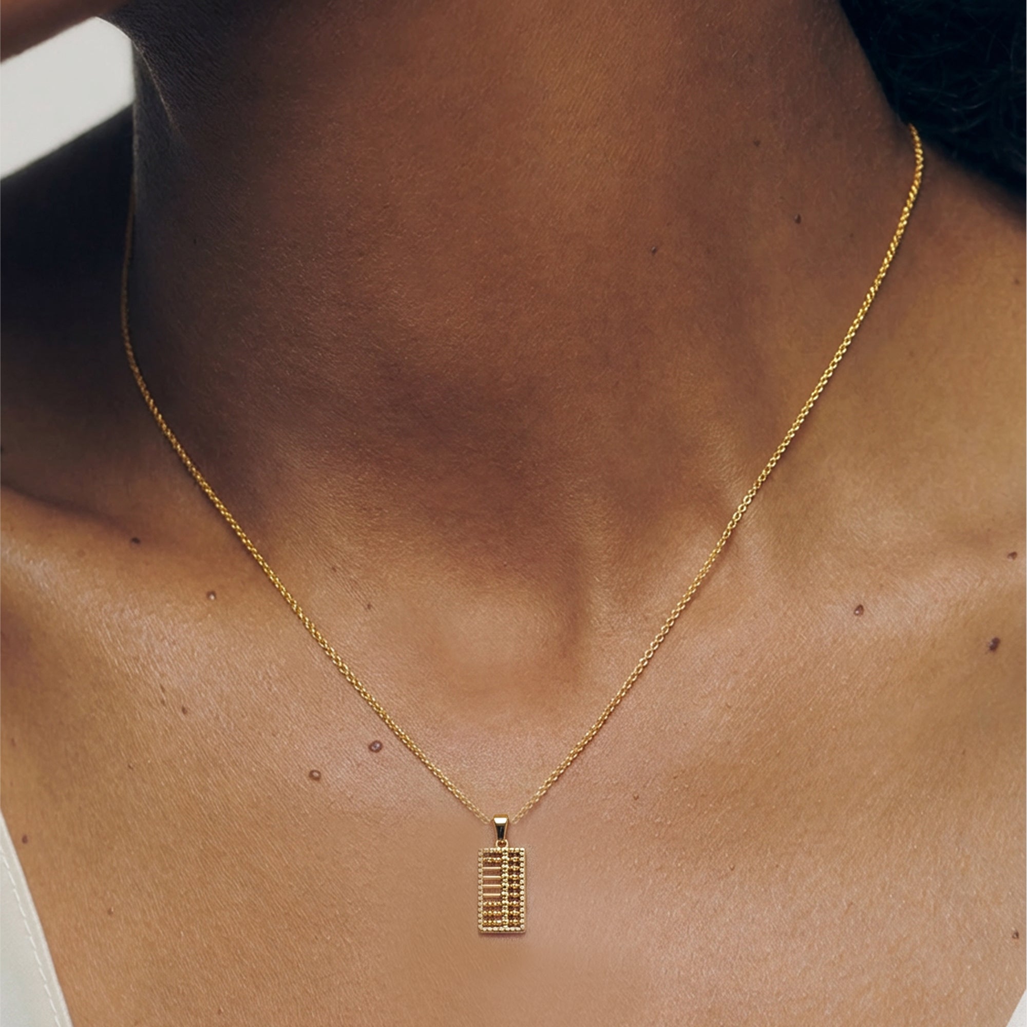 18K Gold-Plated Sterling Silver Abacus Necklace
